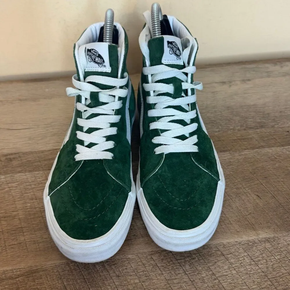 Vans Sk8-Hi Pig Suede Douglas Fir Green heiq women’s size 8 shoes